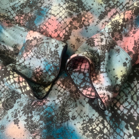 Zadig & Voltaire Button Down Top Blouse blue pink black Size S - Picture 5 of 7